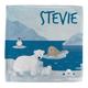 Personalised Children's Face Cloth - Arctic - Bath , Any Name, Colourful, Bath, Beach, Cotton