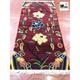 Hand knotted Tibetan Floral Rug - Carpet - Wool - 90x180cm - 3'x6' - Handmade in Nepal - Dark Red