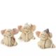 Set of 3 Mini Cute Piglets packed in a Gift Box Hand Sculptured by Anka Christof