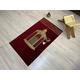 Kaaba Hz Abraham Burgundy Prayer Mat, Sejadah Prayer Mat with Tasbeeh,Muslim Wedding Gift, Prayer Rug, Muslim Janamaz, Islamic Gift, RNR539