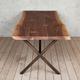 Chelsea X Shaped Legs Industrial Walnut Dining Table