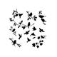 Set Of Birds BIG SIZES Reusable Mylar Stencil or Self Adhesive Stencil / Bird120