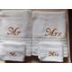 Towels Mr & Mrs / Aniversary / Wedding / Engagements (Add a Surname Free )