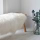 Double Icelandic Sheepskin Rug in Natural White/ Icelandic Runner Rug in white