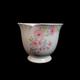 Vintage Medium Size Roslyn White & Pink Floral Ceramic Planter Plant Pot Scallop Edge Made in England Flowers Arrangement Home Decor
