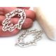 Silver Fretwork Hamsa Charms, Cut Out Hand of Fatima Pendant, Silver Plated, Necklace Pendant, Hamsa Charm, Turkish Jewelry, 2pc