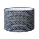 Hand Made Athens design indigo blue drum lampshade