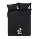 Tiktok Logo Black Bedding duvet set Single Double King Ticktock ticktok