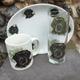 Black Labrador Designs on 3 Piece Ceramic and Glassware Snack Set