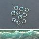 10 Seafoam stitch markers for knitting. Fits up to 4.5mm (US7) knitting needle.