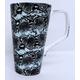 Snake Aqua Blue Set of 2 Mugs 20 oz Fine Bone China Large Jumbo 1 Pint Animal Print Latte Coffee Tea Cups Hand Decorated UK