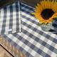 Gingham Table Runner, Grey Check Table Runner, Rustic Table Runner