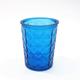 RECYCLED GLASS Tumbler | 375ml Blue | Textured Diamond Pattern | Set of 4 or 6 | Eco-friendly Gift