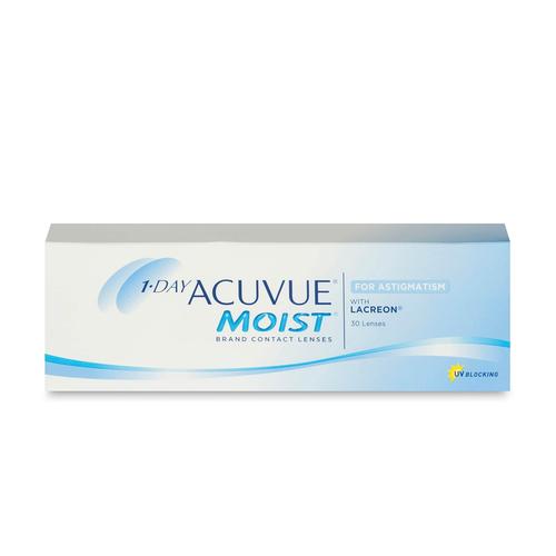 Johnson & Johnson 1-Day Acuvue Moist for Astigmatism (30er Packung) Tageslinsen (-3.75 dpt, Zyl. -1,75, Achse 140 ° & BC 8.5) mit UV-Schutz