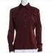 Gucci Tops | Gucci Burgundy Long Sleeve Button Down Top 46 12 | Color: Purple/Red | Size: 12