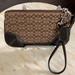 Coach Bags | Coach Signature Pattern Wristlet Clutch - Small | Color: Brown/Tan | Size: Os