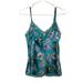 Free People Tops | Free People Intimately Silk & Lace Floral Camisole, Size S | Color: Blue/Pink | Size: S