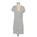 Cloth & Stone Casual Dress - Shift: White Print Dresses - Women's Size X-Small