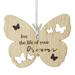 MDR Trading Inc. Wood Butterfly Live the Life of Your Dreams Hanging Figurine Ornament Wood in Brown | 4 H x 4 W x 0.2 D in | Wayfair SC-BBY504