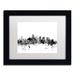 Trademark Fine Art 'Boston MA Skyline B&W' By Michael Tompsett Framed Graphic Art Canvas in Black/White | 0.5 D in | Wayfair MT1005-B1114MF