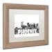 Trademark Fine Art "Phoenix Arizona Skyline BG-2" by Marlene Watson Framed Graphic Art Canvas, Wood in Black/White | 0.5 D in | Wayfair