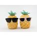 Cosmos Gifts Pineapple Sunglasses Couple Salt & Pepper Dolomite in Black/Green/Yellow | 3.625 H x 2.5 W in | Wayfair 20994