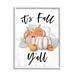 Stupell Industries It's Fall Y'all Seasonal Excitement Muted Harvest Pumpkins - Painting Canvas, in Black/Indigo/Orange | Wayfair af-342_wfr_11x14
