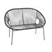 George Oliver Ursula Patio 2 Piece Sofa Seating Group Metal in Black | Wayfair F6FF8293DC3A4F9298F1B09D23A094FC