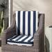 Mistana™ Outdoor Dining Chair 3.5" Cushion Polyester in Blue/Brown | 3.5 H x 20 W in | Wayfair 300979299AA04CCB9EC90E65753189BC