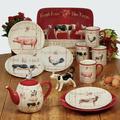 Certified International Farmhouse 3 Piece Kitchen Canister Set Ceramic in Red/White | 9.25 H x 7 W x 7 D in | Wayfair 26736