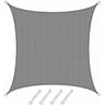 Amanka - Voile d'ombrage uv - 3x3 hdpe Carré Protection Solaire Toile Toiture Balcon Gris - grau