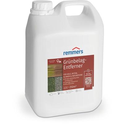 Remmers - Grünbelag-Entferner, 2,5 Liter, Grünbelagentferner für außen, entfernt Algen und Moos, Image