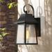 Mufy Farmhouse Vintage 1-light Black Outdoor Sconce Dimmable Lantern Exterior Wall Lighting