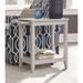 The Gray Barn Solid Wood Chairside End Table with Pull-out Tray Shelf