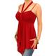 Blue Banana Women's Strappy Halter Neck Tunic Top Red Size 14