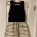 J. Crew Dresses | J.Crew, Size 8, Black, Cream, And Gold A-Line Dress | Color: Black/Gold | Size: 8