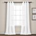 Farmhouse Textured Grommet Sheer Window Curtain Panels Bleach White 38x95 Set - Lush Decor 21T011663