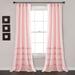 Vintage Stripe Yarn Dyed Cotton Window Curtain Panels Pink 40x95 Set - Lush Decor 21T011292