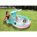 Intex kids 57440EP 79" x 77" x 36" Inflatable Whale Spray Kiddie Pool for 2+ Plastic in Blue | 36 H x 77 W x 79 D in | Wayfair