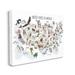 Stupell Industries United States of America Map of Animals Kid's Illustration - Graphic Art Canvas, Cotton in White | 36 H x 48 W x 1.5 D in | Wayfair