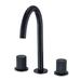 DORNBERG Two Handle Widespread Bathroom Faucet in Black | 10.82 H x 8 W x 7.84 D in | Wayfair DG11DCRG730MB