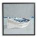 Stupell Industries Beached Row Boat Monochromatic Blue Nautical Town - Painting Canvas, Cotton in Blue/Gray | 12 H x 12 W x 1.5 D in | Wayfair