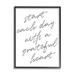 Stupell Industries Start Each Day Grateful Inspirational Phrase Distressed Typography - Textual Art Canvas in Black/White | 30 H x 24 W in | Wayfair