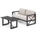 Gracie Oaks Indiren 2 Piece Sofa Seating Group w/ Cushions Metal/Rust - Resistant Metal in Brown | Outdoor Furniture | Wayfair