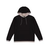 LAT 6996 Men's Adult Statement Fleece Pullover Hoodie in Black/Titanium size XL | 60/40 Cotton/Polyester