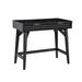 Writing Desk with 2 Drawers and Wooden Frame, Black