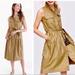 J. Crew Dresses | J.Crew Tiered Fatigue Shirtdress In Dark Driftwood Belted Button Dress | Color: Tan | Size: 8