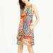 J. Crew Dresses | Like J. Crew Multicolor Abstract / Tribal Print Dress - Strappy Top & V Neck | Color: Blue/Red | Size: 4