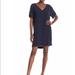 Madewell Dresses | Madewell Novel Dress Navy Blue Shirt Shift 100% Viscose Short Sleeve Light Xs | Color: Blue | Size: Xs