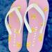 Coach Shoes | Brand New Coach Flipflops With Tag As Shown. Perfect For Summer Or Indoor Wear | Color: Pink/White | Size: 8